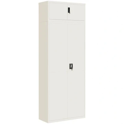 Image of vidaXL File Cabinet White 90x40x240 cm Steel