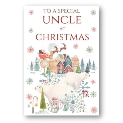 Image of Second Ave Uncle Christmas Polar Bear Xmas Holiday Festive Greetings Card