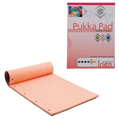 Image of Pukka Dyslexia Pad A4 80gsm Ruled With Margin 100 Pages 50 Sheets Color: Rose