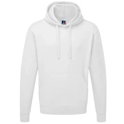 Image of Russell Athletic Colour Mens Hooded Sweatshirt / Hoodie (White) Size 2XL