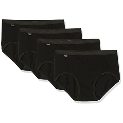 Image of 4 Pack Black Basic Midi Briefs Ladies 20 Sloggi