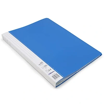 Image of Waytex 931335B Document Protector A4 120 Sheets Premium Opaque Polypropylene Identifiable 60 Transparent Pockets Blue