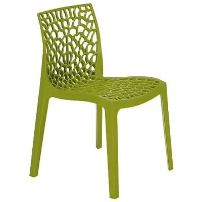 Image of BrackenStyle Anise Green Neptune Polypropylene Chair Reinforced Plastic for Inside and Outside Commercial Home Use
