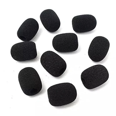 Image of DTREELS 10pcs Mini Foam Microphone Windscreens,microphone Cover Foam,headset Pads,lapel Headset Windscreens,foam Covers,high Density Mic Covers for Protection