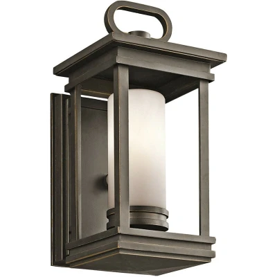 Image of South Hope 1 Light Small Outdoor Wall Lantern Bronze IP44, E14