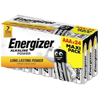 Image of Energizer Power Micro (AAA) Battery Alkaline Manganese 1.5 V Pack of 24