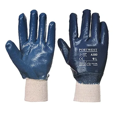 Image of Portwest Nitrile Knitwrist, Size: L, Colour: Navy, A300NARL