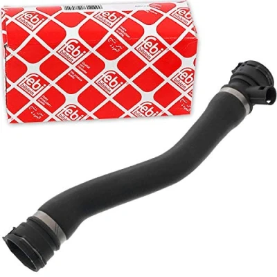 Image of 17127516416 Radiator Hose FEBI BILSTEIN 49255 Lower Right EPDM (ethylene propylene diene Monomer (M class) rubber), Plastic with quick couplers