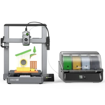Image of Creality Hi Combo 3D Printer, Multi Color Printer with CFS, 500mm/s High Speed Auto Leveling Automatic Filament Reading Clog Free Extruder 95% Pre Assemble All Metal Body 10.24x10.24x11.81inch