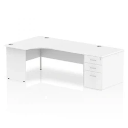 Image of Impulse 1800 Left Hand Panel End Workstation 800 Pedestal Wh