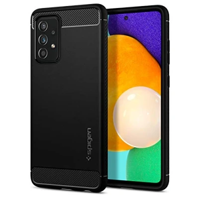Image of Spigen Rugged Armor TPU Back Cover Black Samsung Galaxy A52 5G