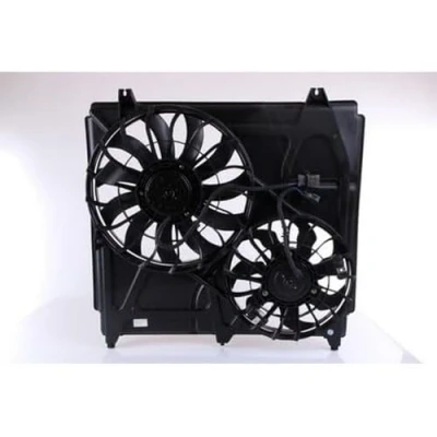 Image of 1551198 Cooling fan NISSENS 85271 385mm 12V with radiator shroud, without resistor control unit