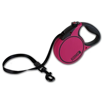 Image of KONG Terrain Retractable Dog Leash, Large, Fuschia, 5m Tape