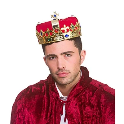 Image of Wicked Costumes Adult Unisex Deluxe Royal Crown Fancy Dress Accessory
