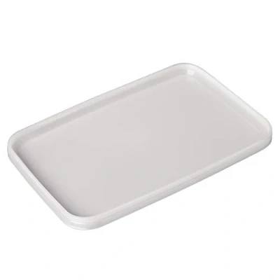 Image of Nisbets Ice Cream 1.2L Container Lids in White Plastic for Tight Seal Dishwasher Safe W192 x L127mm Pack of 88