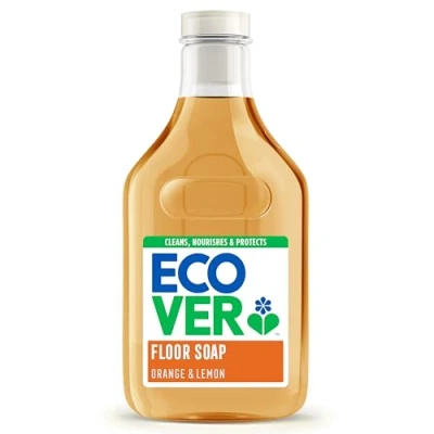 Image of Ecover Floor Soap for Porous Surfaces, Orange &amp; Lemon, 1L