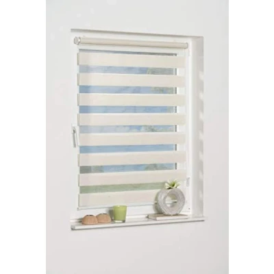 Image of K home Klemmfix Madrid Double Roller Blind without Drilling beige, 70 x 150 cm