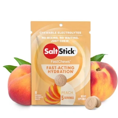 Image of Saltstick Fastchews Perfectly Peach Pack of 10 Chews