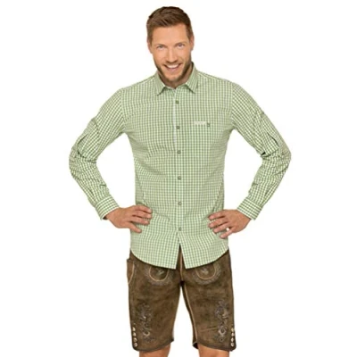 Image of Stockerpoint Men&#039;s Campos3 Traditional Shirt, Green (Dark Green), 3XL