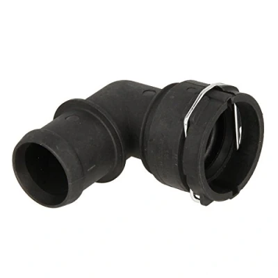 Image of 1J0122291G Coolant Flange TOPRAN 112 089 GRP (Glass fibre Reinforced Plastic) Radiator, Lower with seal bracket VOLKSWAGEN: Golf 4