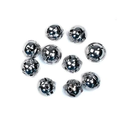 Image of Silver Christmas Jingle Bells Pack of 10