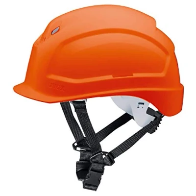 Image of Uvex Pheos S KR Safety Helmet Construction with 4 Point Chin Strap and Ventilation Holes
