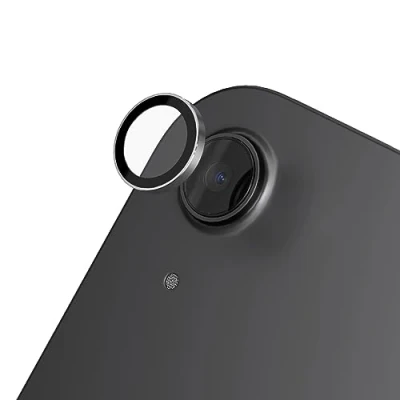 Image of RHINOSHIELD Camera Lens Protector compatible with [iPad Pro (2018) / iPad Air 4/5/6 (11/13 inch) Mini 6] High Clarity Scratch Proof 9H Tempered Glass and Aluminum Trim Silver