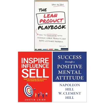 Image of The Lean Product Playbook, Inspire Influence Sell &amp; Success through a Positive Mental Attitude 3 Books Collection Set