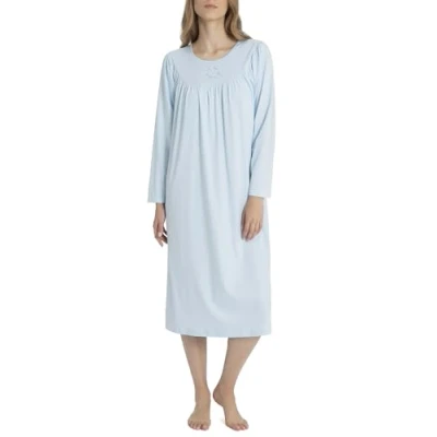 Image of Calida Women&#039;s Long regular Nightie, Blue (Hellblau 700), 16