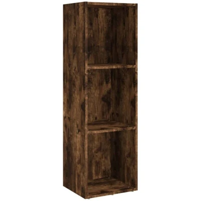 Image of vidaXL Book Cabinet/TV Cabinet Smoked Oak 36x30x114 cm Engineered Wood