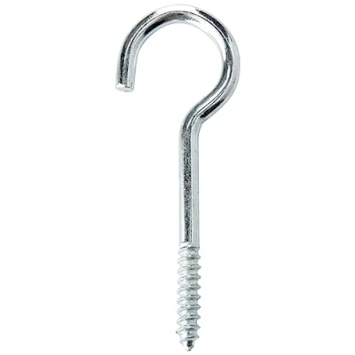 Image of Merriway® BH01681 (20 Pcs) 60mm (2.3/8 inch) BZP Steel Screw In Ceiling Hook Pack of 20 Pieces