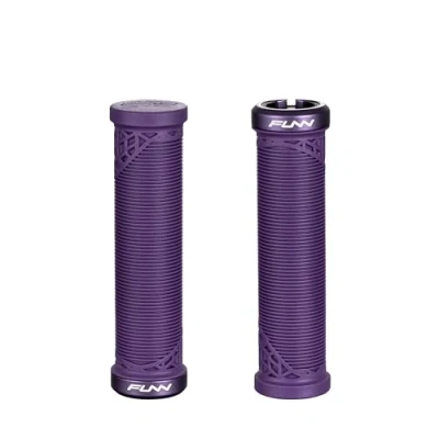 Image of Funn Hilt JR Mountain Bike Handlebar Grips with Single Lock On Clamp, Bicycle Locking 19 mm Inner Diameter, Short For Youth, Girls and Boys (Purple)