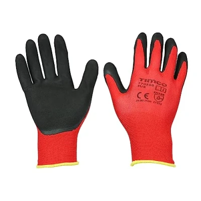 Image of Timco Toughlight Grip Gloves Sandy Latex Coated Polyester (Size Medium 1 Each)