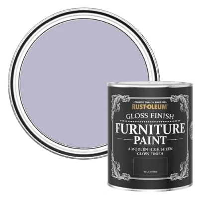 Image of Rust Oleum Purple Furniture Paint in Gloss Finish Wisteria 750ml