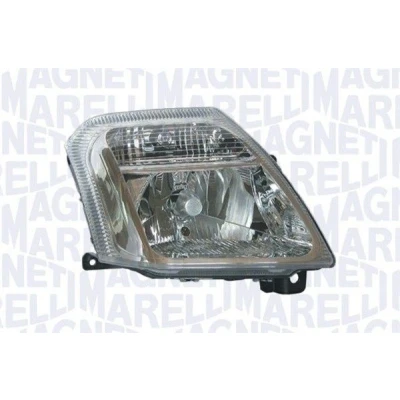 Image of LPH712 Headlights MAGNETI MARELLI 712419901129 Left H4 Halogen for right hand traffic without bulbs, with motor headlamp levelling