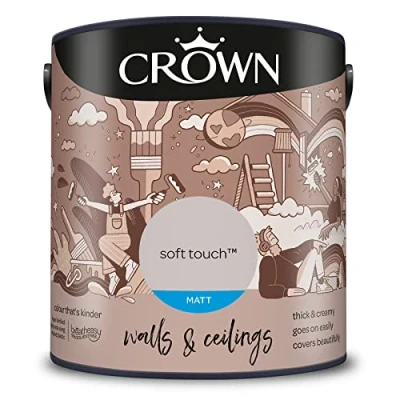 Image of CROWN 2.5L Breatheasy MATT Emulsion Paint for Walls &amp; Ceilings SOFT TOUCH