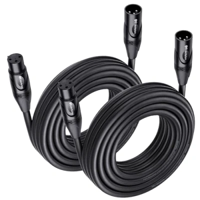 Image of Cable Matters2 Pack, 25 Ft Male to Female XLR Microphone