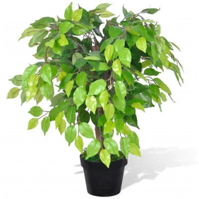 Image of vidaXL Artificial Dwarf Ficus with Pot 60 cm