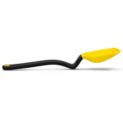 Image of Dreamfarm Supoon Non Stick Silicone Sit Up Scraping &amp; Cooking Multifunctional Spoon with Measuring Lines Kitchen Utensil Yellow