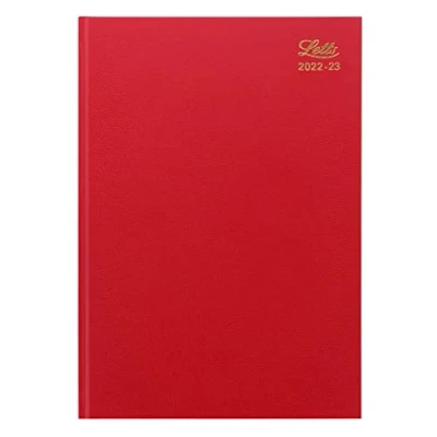 Image of Letts Standard A4 Academic 22 23 Week to View 13 Month Diary red