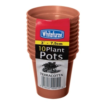 Image of Whitefurze 7.5 CM 3&quot; Garden Pot Set, Terracotta
