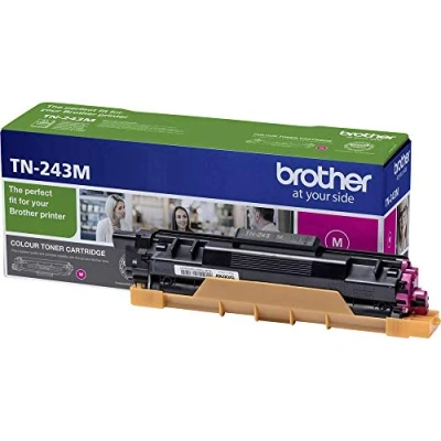 Image of Brother TN 243M Toner Cartridge, Magenta, Single Pack, Standard Yield, Includes 1 x Genuine Supplies