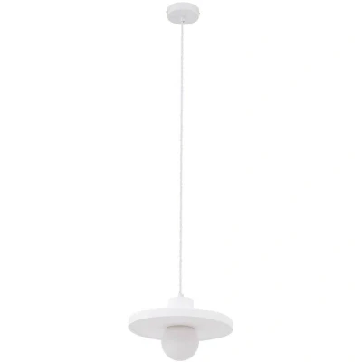 Image of Lindby pendant light Nielson, Ø 28 cm, white, plaster