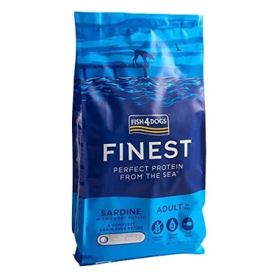 Image of Fish4Dogs Finest Sardine With Sweet Potato Adult Dry Dog Food 12kg (Large Kibble)