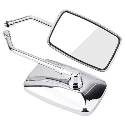 Image of Motorcycle Handlebar Mirrors Rear View Handebar Side Mirror 2Pcs Street Bike Modified Square Rearview Chrome
