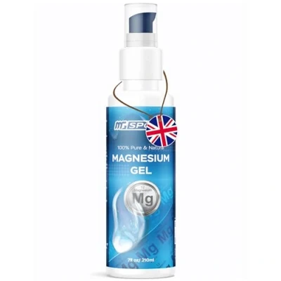 Image of Magnesium Gel High Absorption for Leg Cramps Muscle Recovery from The Dead Sea Sore Muscles Less Itch &amp; Sting Than Oil (One Bottle 200CC 400 rubs)