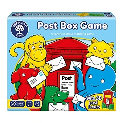 Image of Orchard Toys Post Box Game, A Fun Posting and Matching Game for Learning Colours, Educational, Family Perfect kids from Age 2+