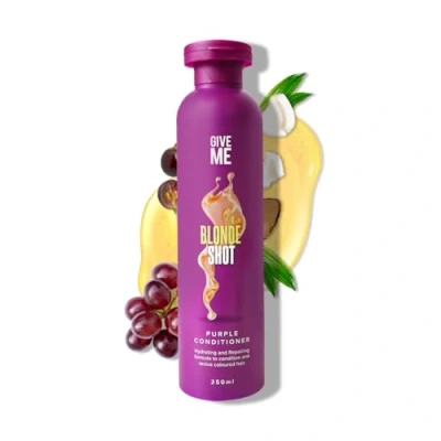 Image of Give Me Purple Shampoo, Blonde Shot, Enhancing Toning No Yellow Shampoo for Hair, Coloured Hair Free from Sulphate, Silicone, &amp; Paraben