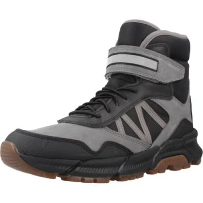 Image of Geox Flexyper PLUS BOY Winter boots for kids, Size: 3, Grey/black Imitation leather/ textile