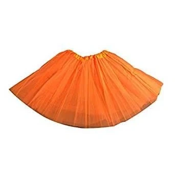 Image of Stylex Party Tutu Skirt for Women Elastic Fancy Dress Costume up Parties Dancing 3 Layers (Orange)